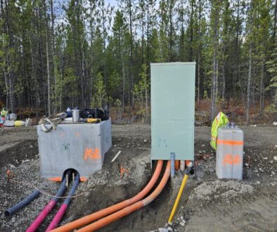 Utility,Conduits,Terminated,At,Vaults,And,Electrical,Kiosk.,Multiple,Colored